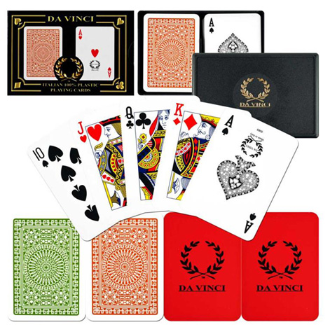 Modiano Da Vinci Italian 100% Plastic Playing Cards
